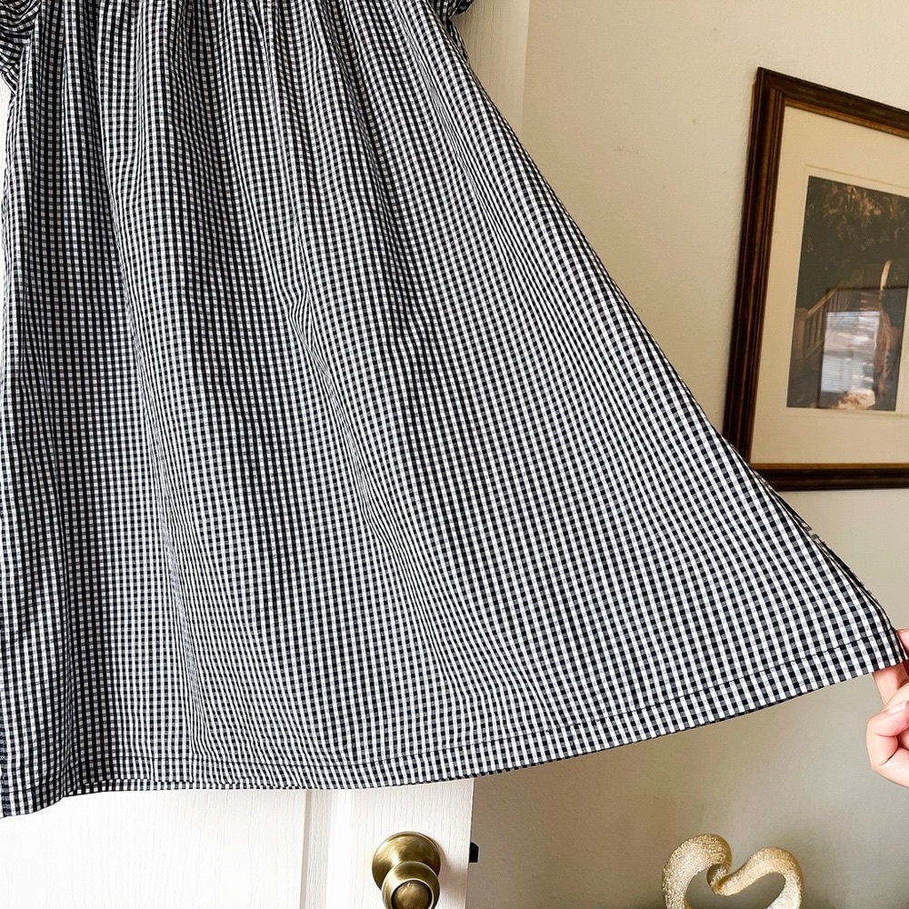 Doen Julia Dress Mini Black White La Maddalena Gingham Medium EUC - Picture 3 of 13